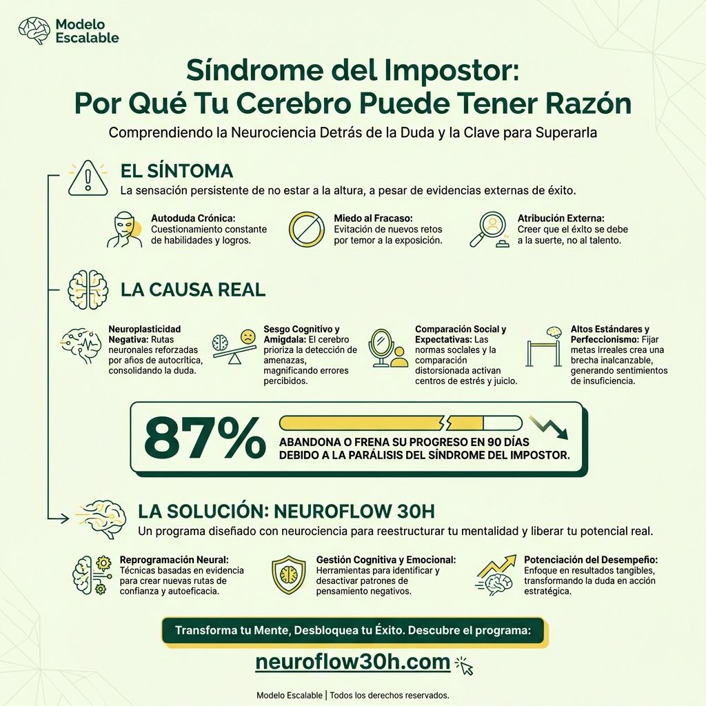 Infografía: Síndrome del Impostor: Por Qué Tu Cerebro Puede Tener Razón