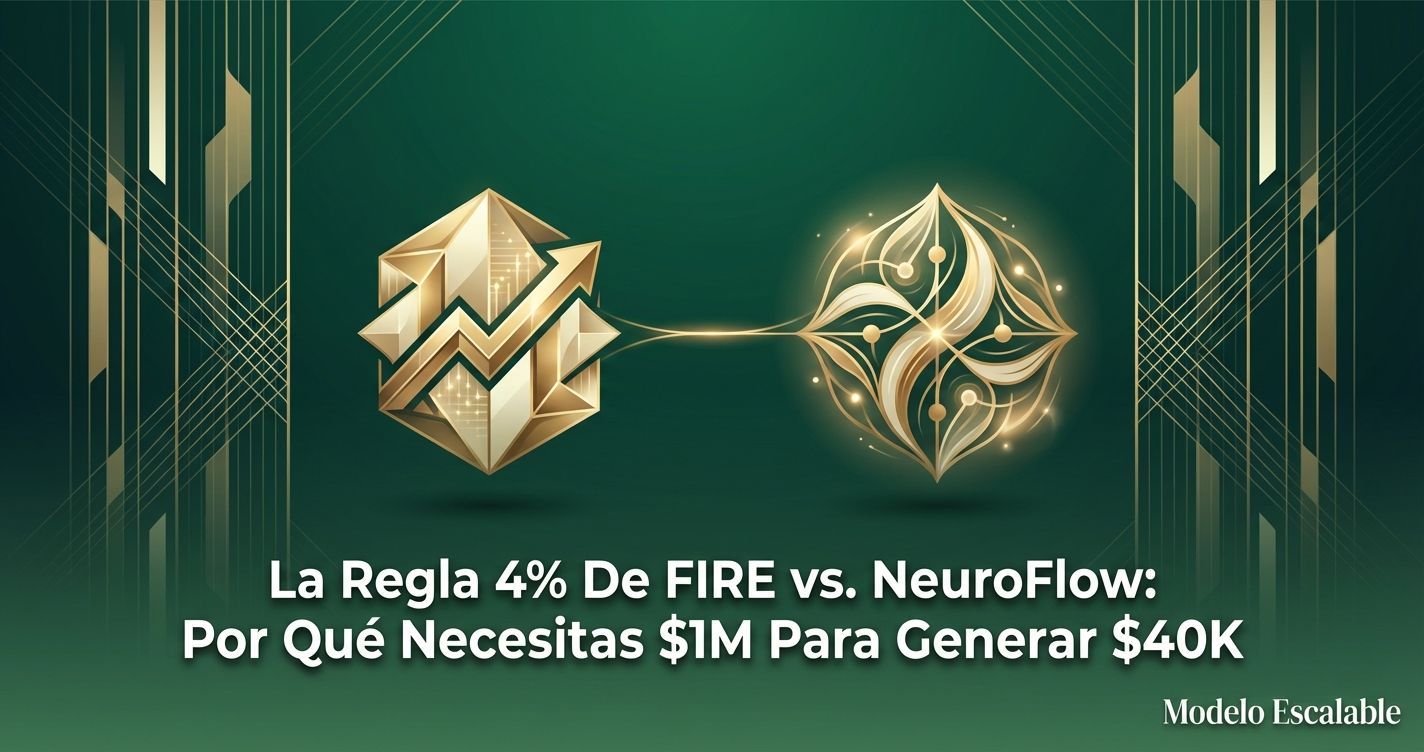 La Regla 4% De FIRE vs. NeuroFlow: Por Qué Necesitas $1M Para Generar $40K
